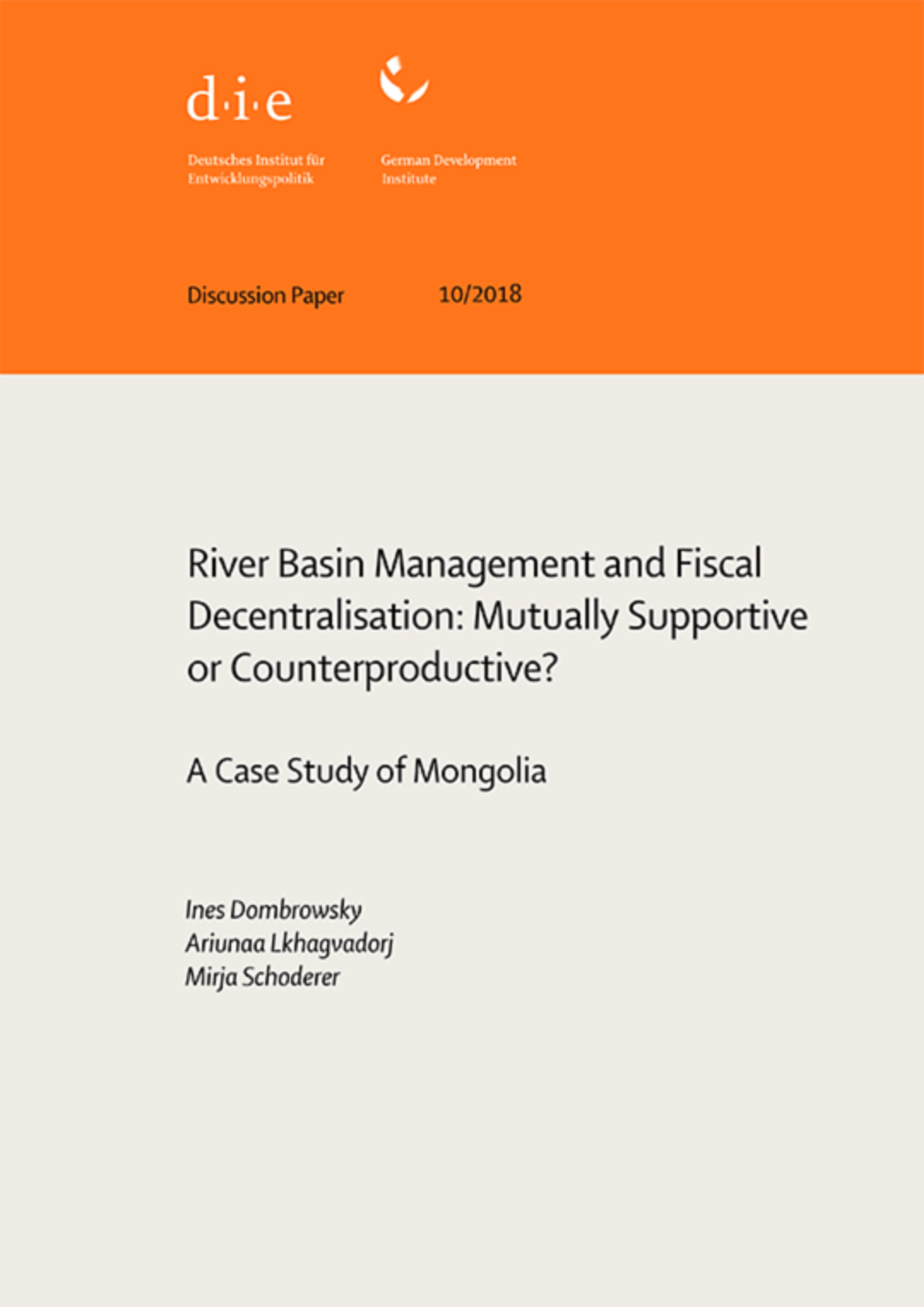 River Basin Management and Fiscal Decentralisation
