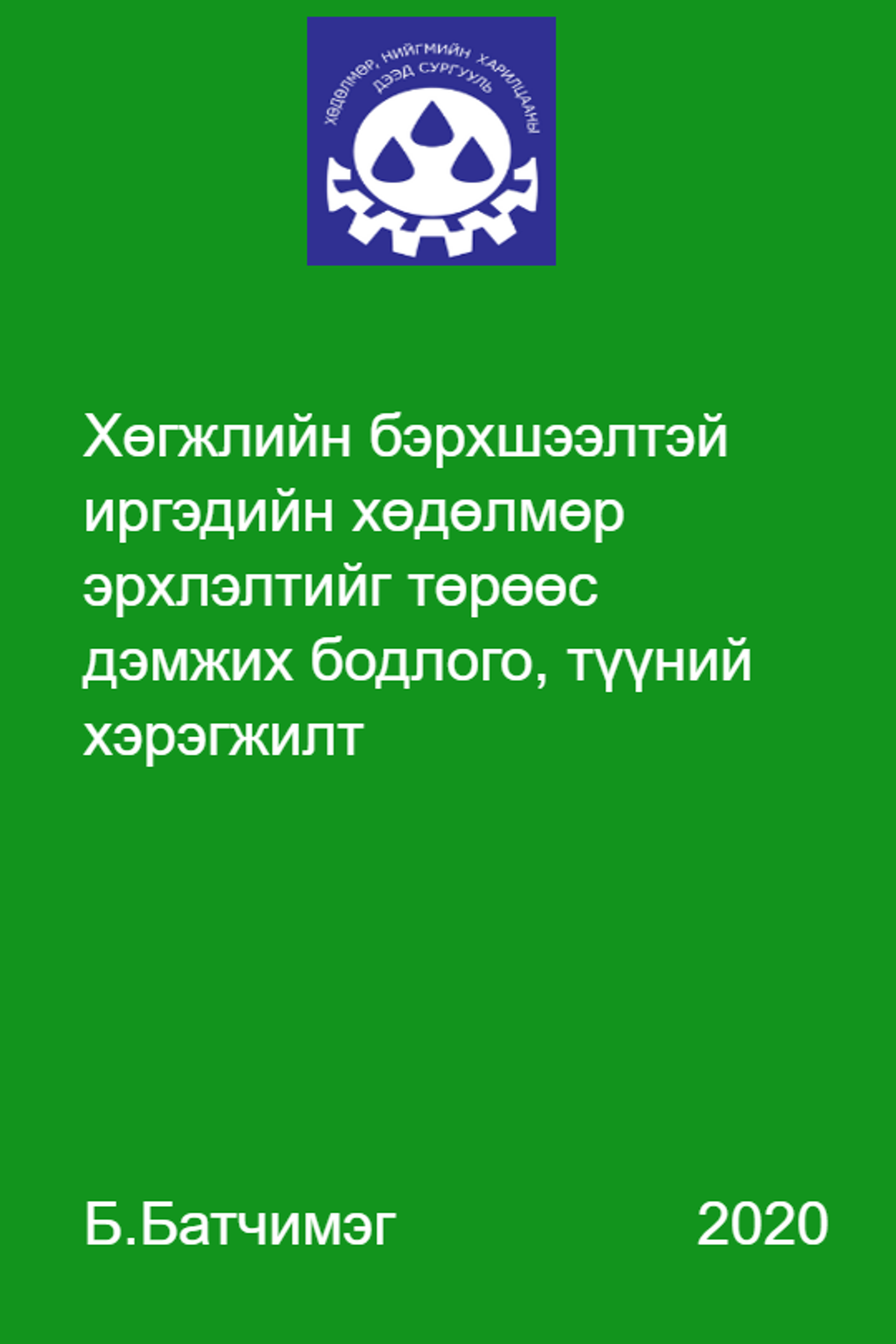 Хөгжлийн бэрхшээлтэй иргэдийн хөдөлмөр эрхлэлтийг төрөөс дэмжих бодлого, түүний хэрэгжилт